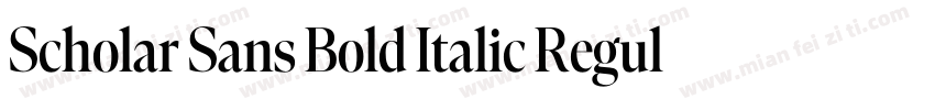 Scholar Sans Bold Italic Regular字体转换